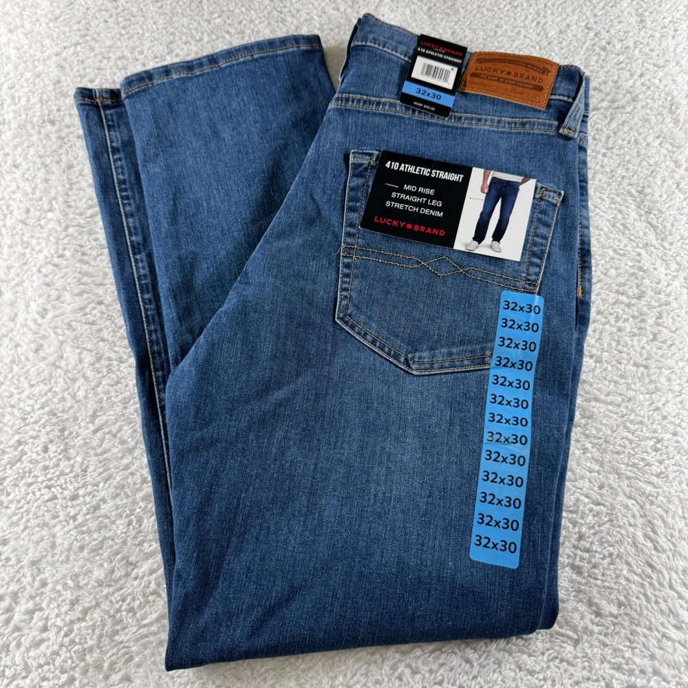 Lucky Brand Men's 410 Athletic Straight Fit Stretch 5 Pocket Jean 32x30 NEW TAGS